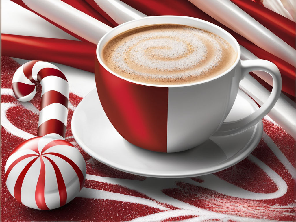 Premium Photo  Tasty red candy cane in a cup on red background