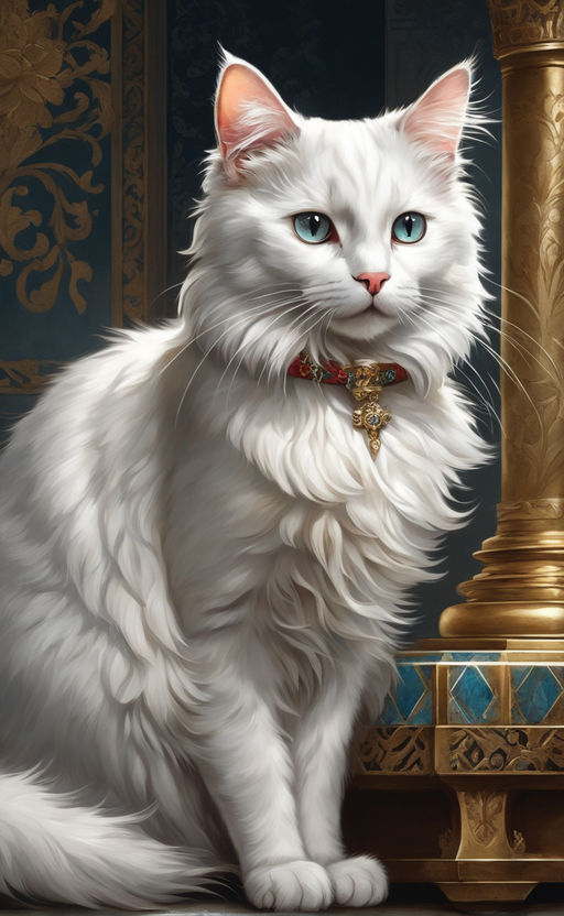 anthropomorphic cat portrait - persian cat professor wearing a