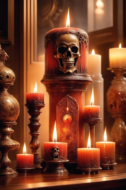 Alchemy Triple Skulls Black Cup With Candle Holder Mug Warmer