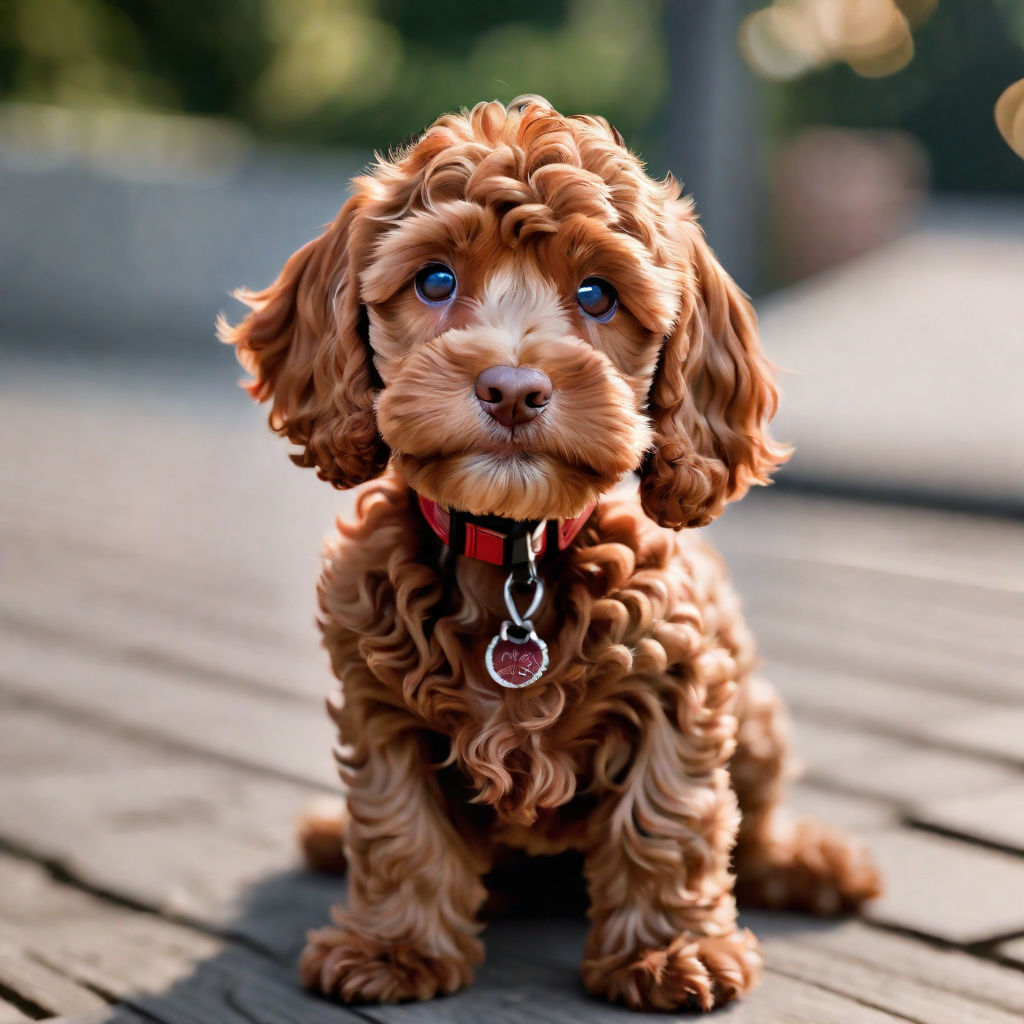 A Light Brown Cute Toy Poodle Puppy