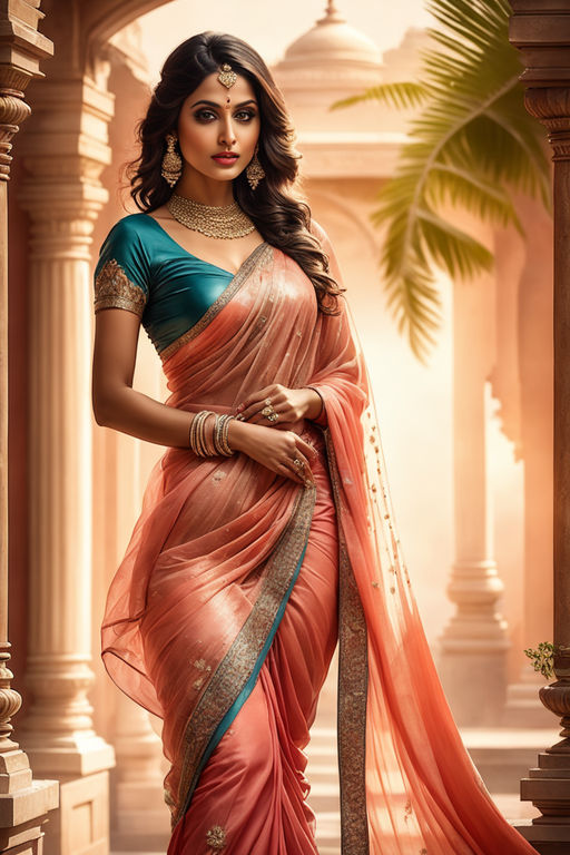 wearing long saree - Playground