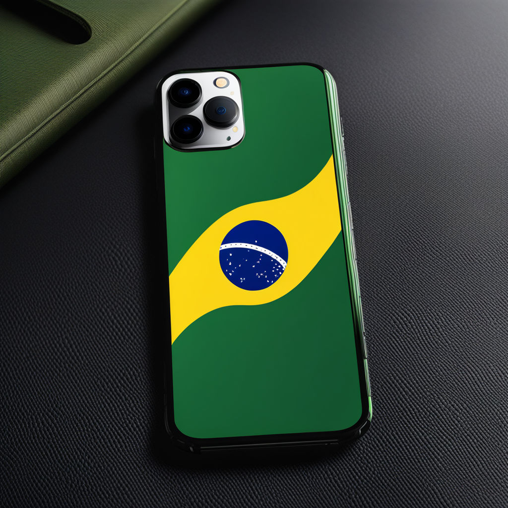 iPhone 13 Pro Half American And Brazilian America Brazil Brasil Flag Girl  Case