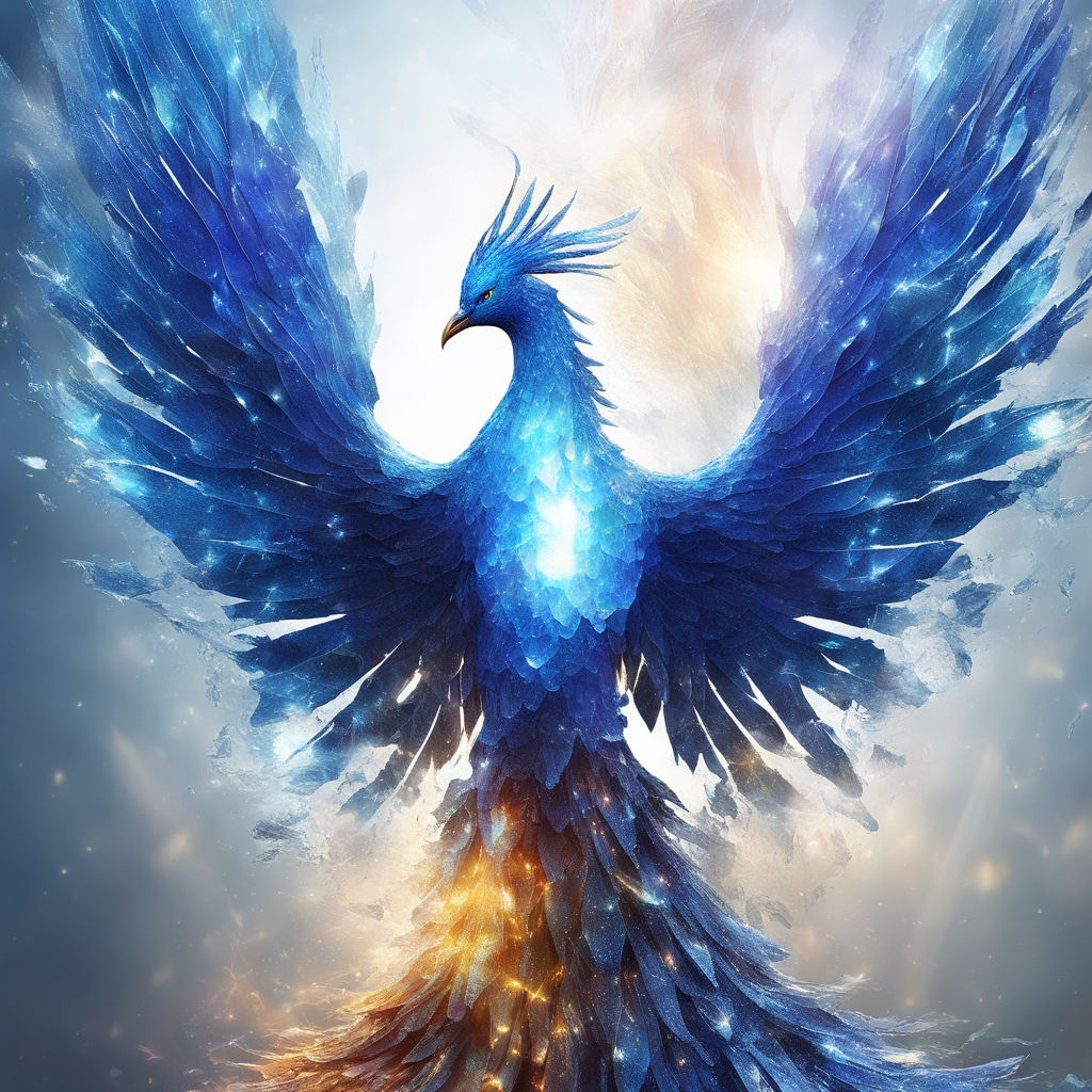 blue phoenix bird real