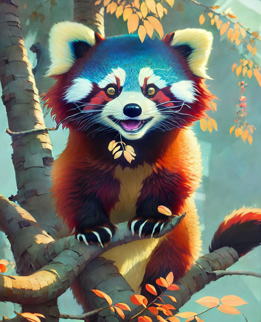 A playful panda, happily munching on bamboo, in a cute and cheerful art  style, with a moderate level of detail. sticker, joyful, vibrant colors,  cartoonish style, vector, contour, white background