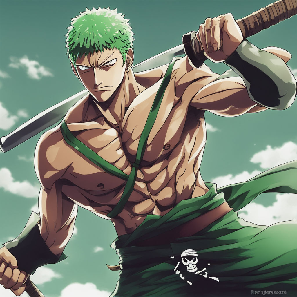 prompthunt: zoro from one piece cutting the world in half with his 3 sword  style, anime, 4k