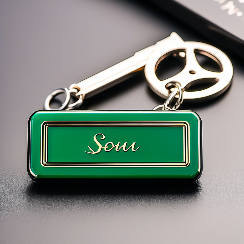 Custom Name Keychain with Cursive Bold Font