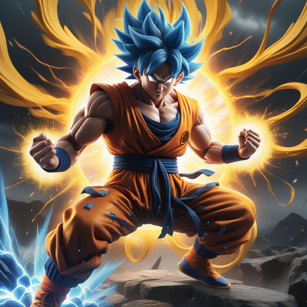 Goku Super Saiyan Blue Kaioken Style Graphic · Creative Fabrica