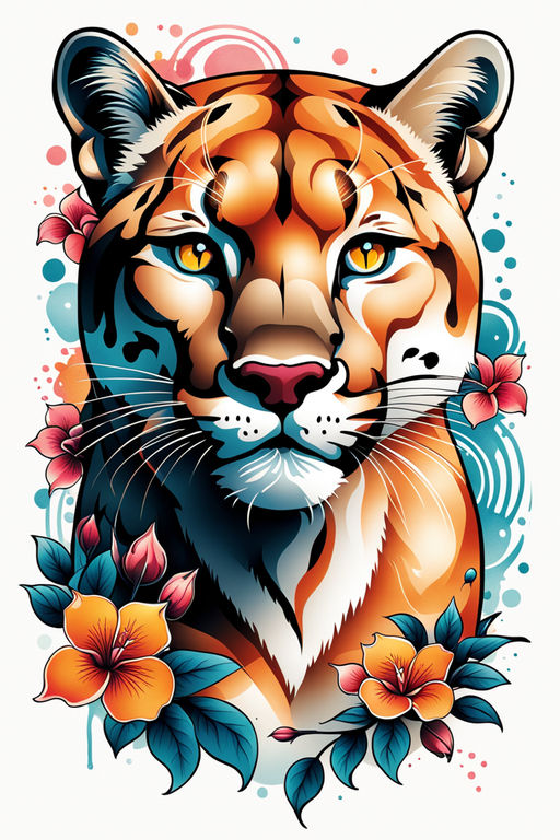 Waterproof Tiger In Forest Temporary Tattoo Long Lasting - Temu