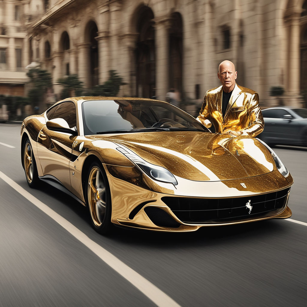 pure gold ferrari