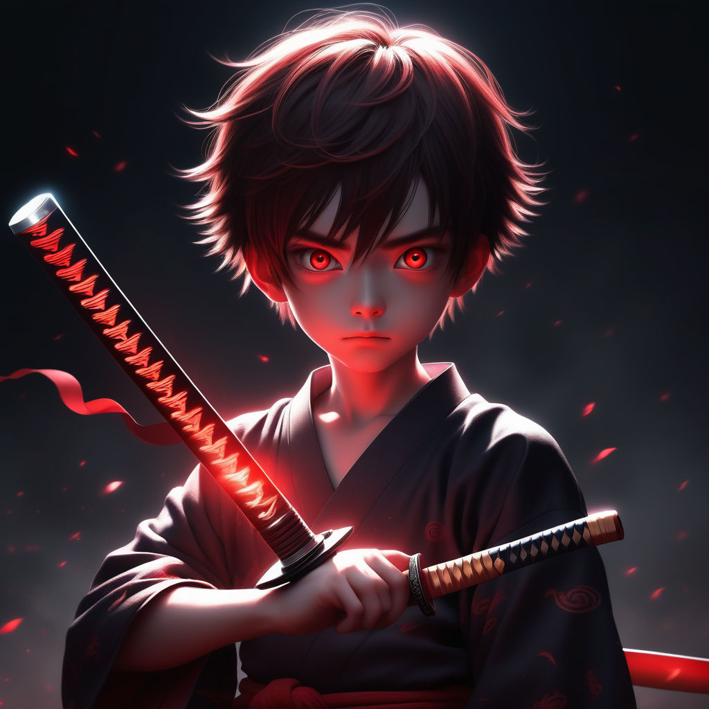 Drifters, anime, fire, sword, dark, glowing eyes, katana, yellow eyes