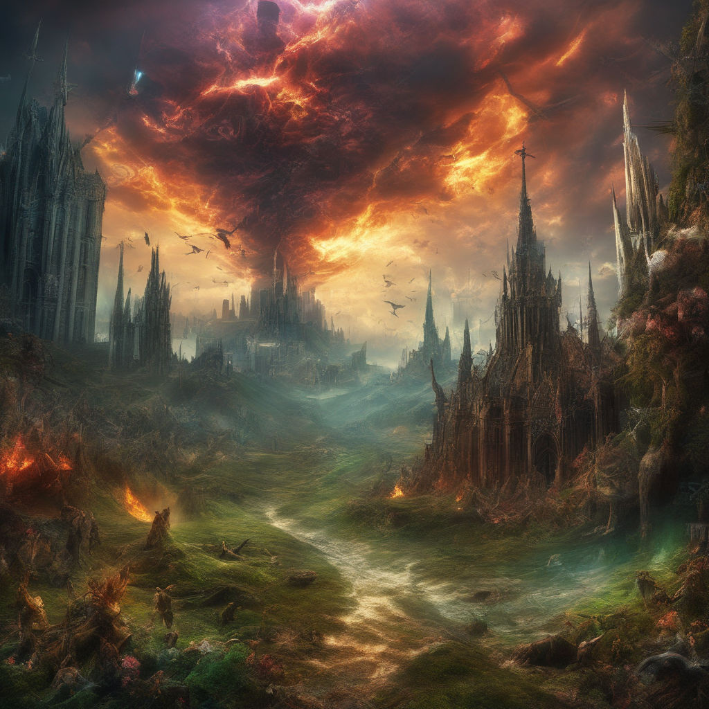 dark fantasy landscape art