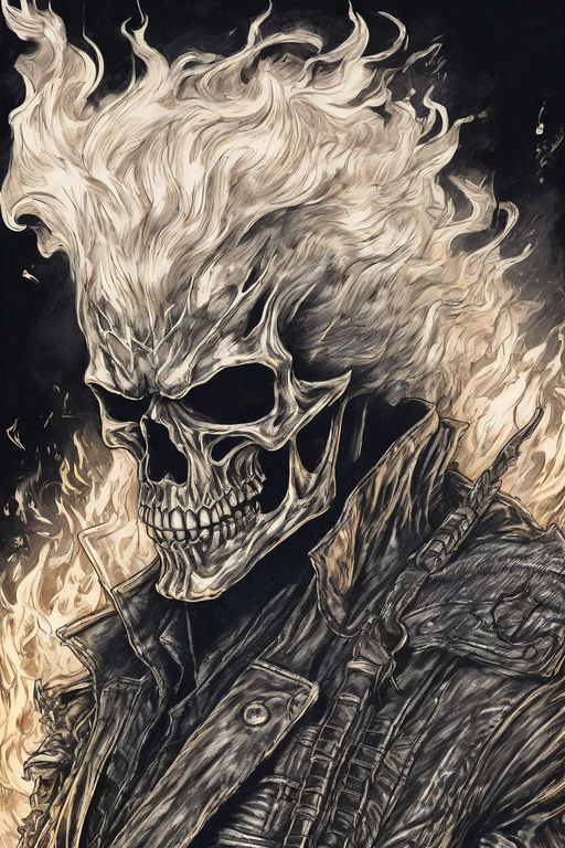 Drawing The Ghost Rider/ realistic//OtapanthoraJr. | ~The Wildlife~ Amino