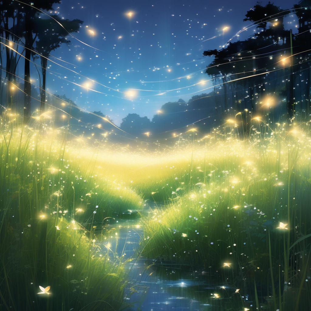 Poster World Fireflies Anime Girls Forest Kimono Matte Finish Paper Print  Poster 12 x 18 inch (Multicolor) : Amazon.in: Home & Kitchen