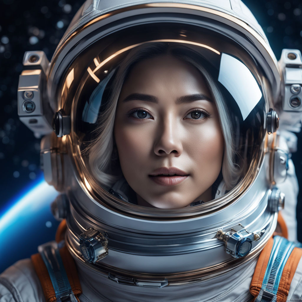 asian girls in space suits