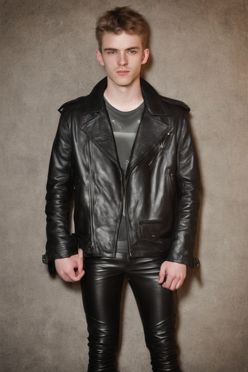 wears leather body suit - Playground