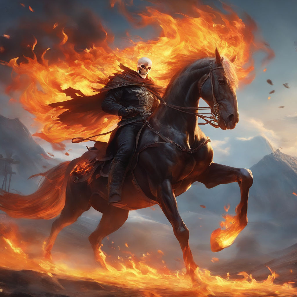 ghost rider horse on fire