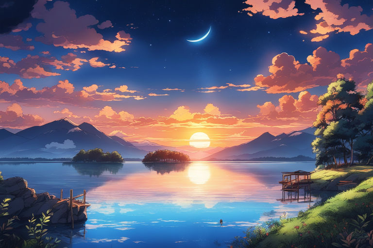 Mountain Art Illust China Anime Peaceful iPad Air Wallpapers Free Download