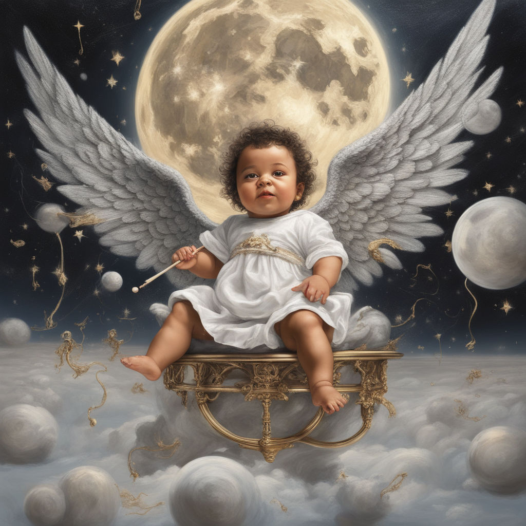 black baby angels in heaven