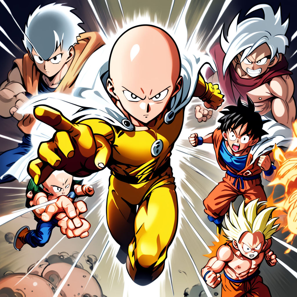 4K, anime boys, Saitama, high angle, One-Punch Man, anime, HD