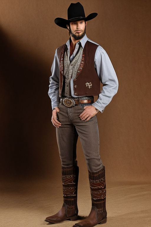 1800 western clothing worn by cowboys. - Playground AI