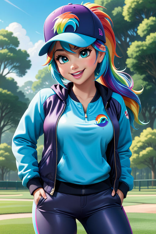 How to Draw a Human Rainbow Dash  My Little Pony Step by step 