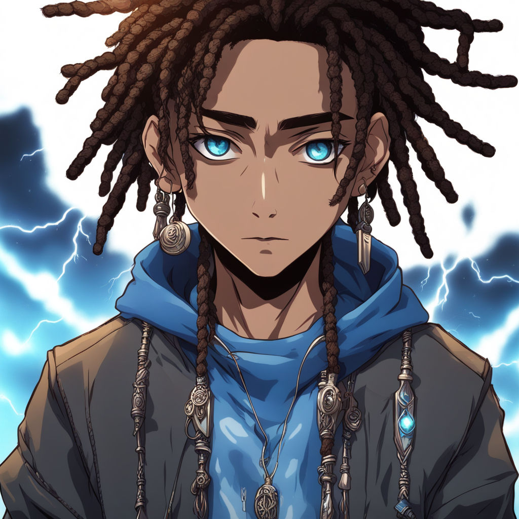 Anime Girl with Dreads · Creative Fabrica