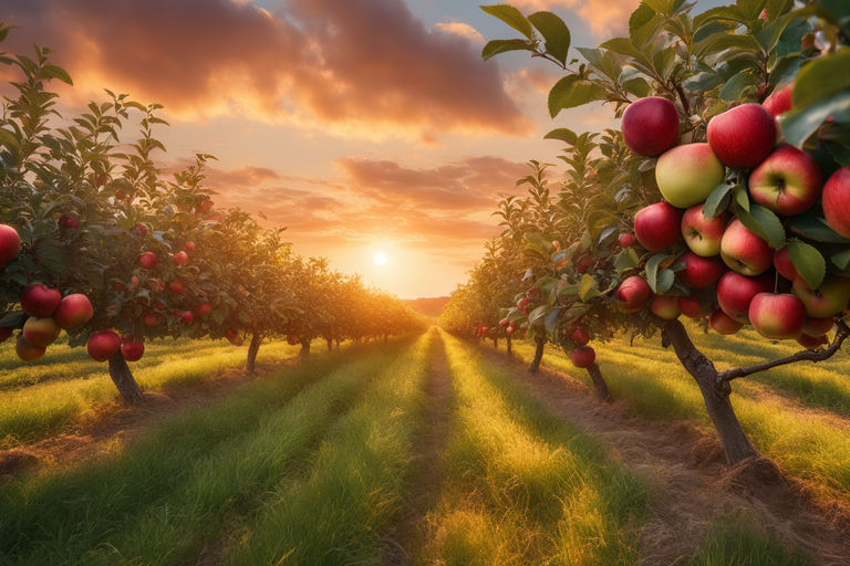 apple orchard wallpaper