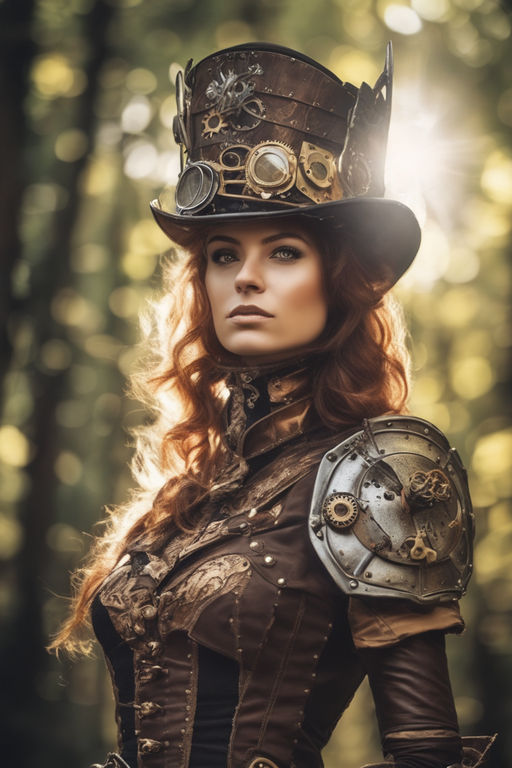 female steampunk knight