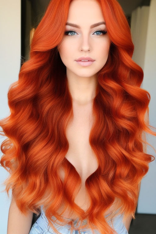 beautiful fiery orange hair