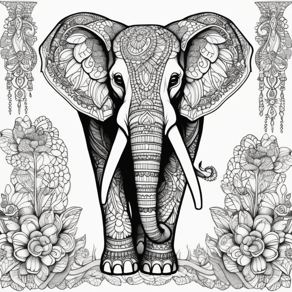 elephant ears coloring page