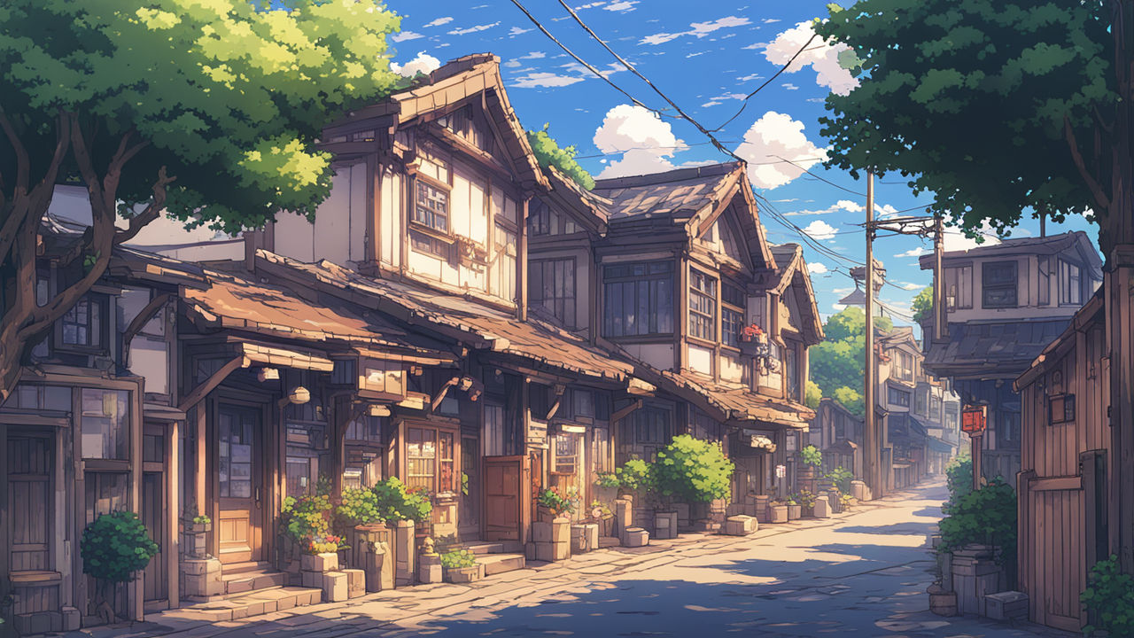 drawing, Artwork, Landscape, Architecture, Town Square hd wallpaper | Anime  scenery wallpaper, Anime scenery, Landscape