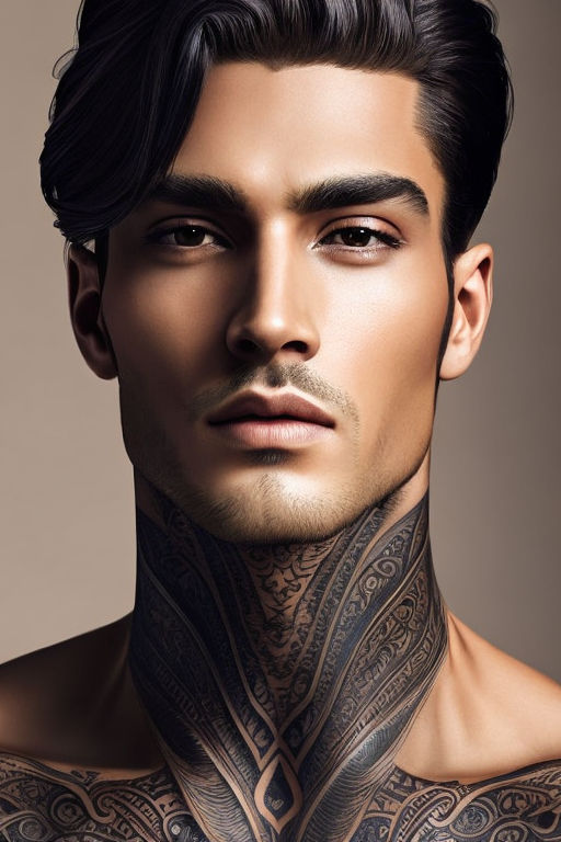 full neck tattoos for men