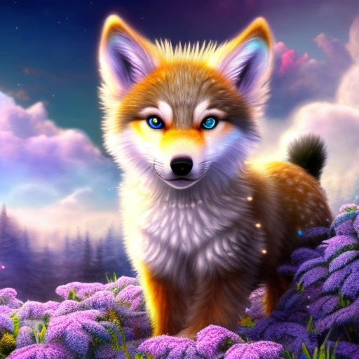 cute baby wolf anime