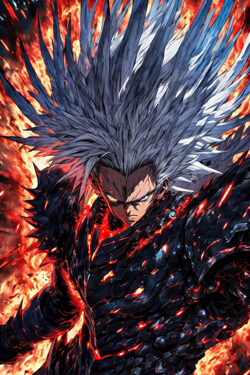 fanart of Cosmic Garou with Spiral Garou pose : r/OnePunchMan