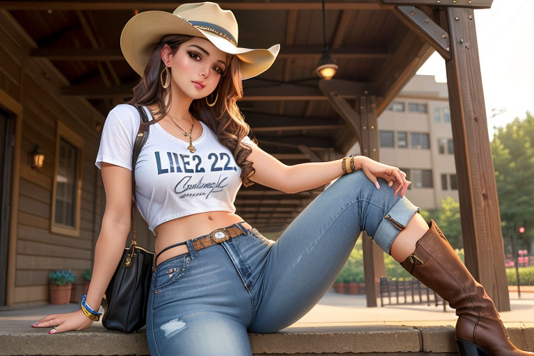 cowboy girl girl cowboy victoria secret clothes - Playground AI