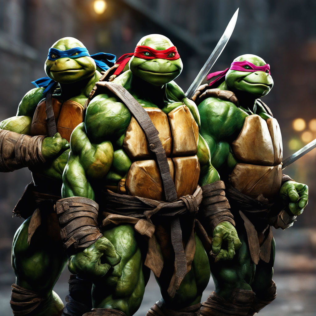 prompthunt: Super realistic image of the Teenage Mutant Ninja