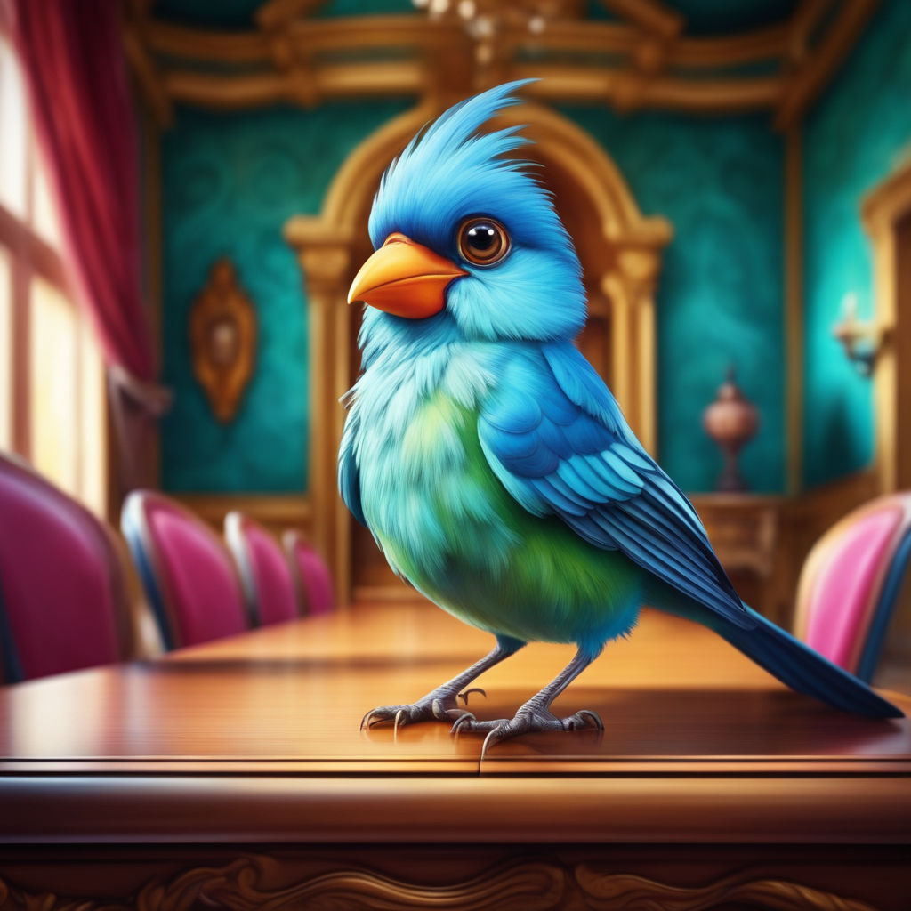 Blue Bird cute feathered tweet pet