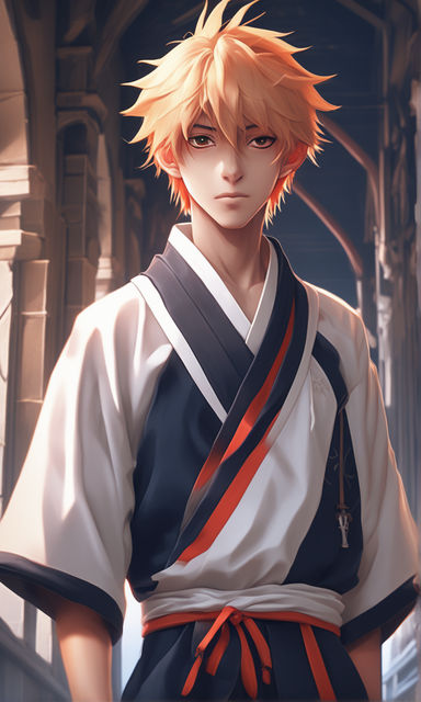 anime characters with orange hair