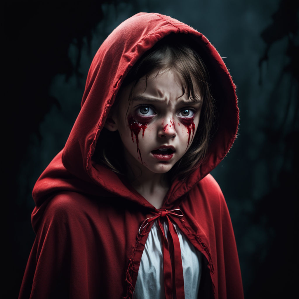 Aerishiph: Little vampire girl holding a bloody arm