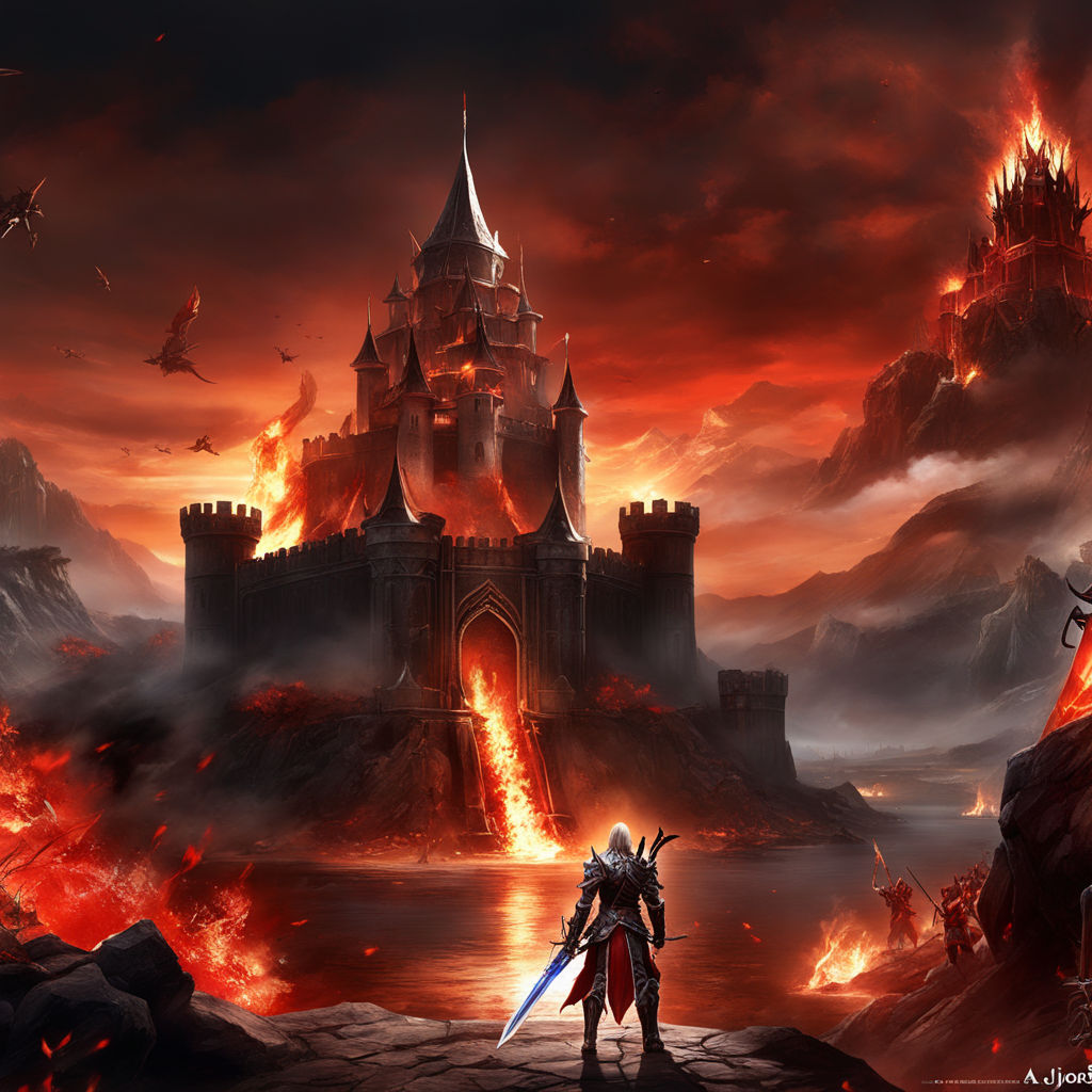 fantasy fire castle