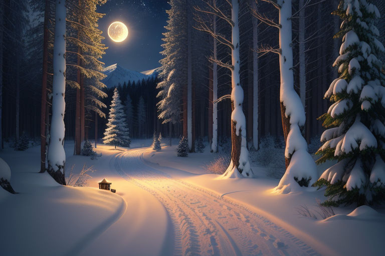 The beautiful winter night snow scene will of course be shared with you.❤️✨  #naturesms