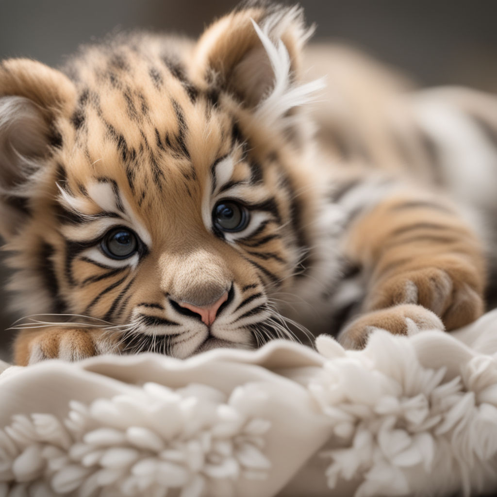 adorable happy small baby tiger cub - Playground