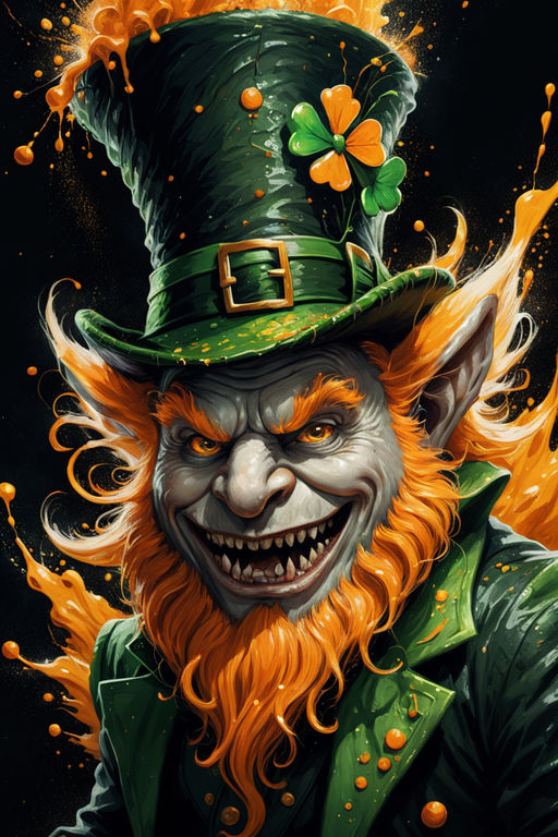 evil leprechaun drawings