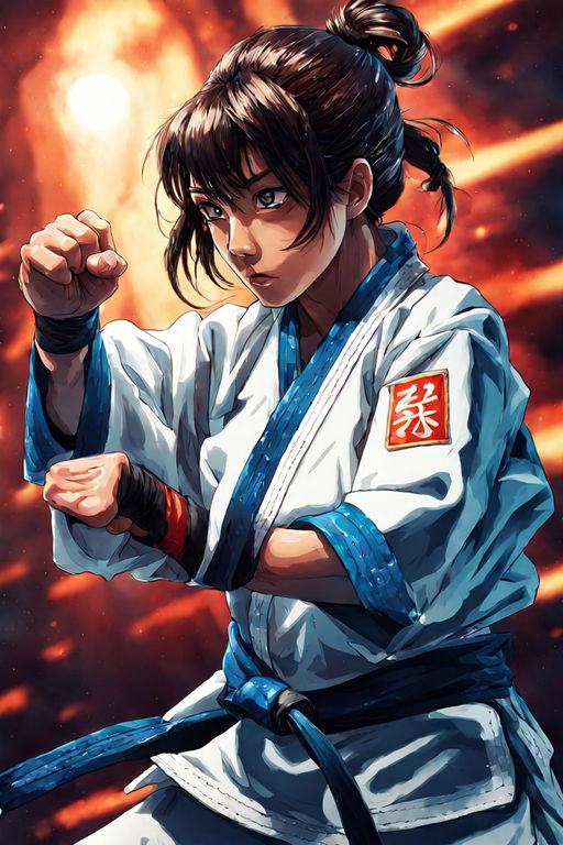 Empower Your World with a Japanese Anime Girl Karate Warrior - Inspire  Uplift
