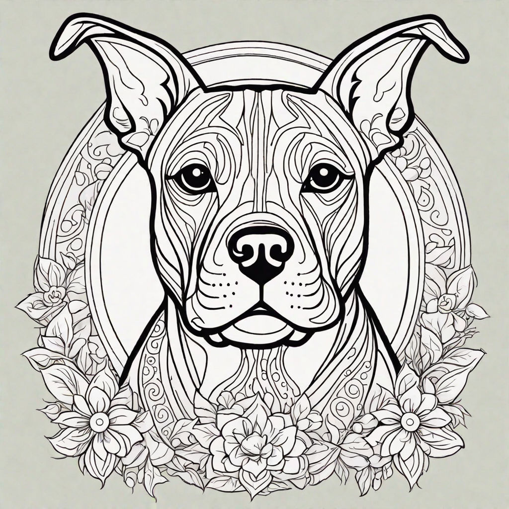 pitbull coloring sheets