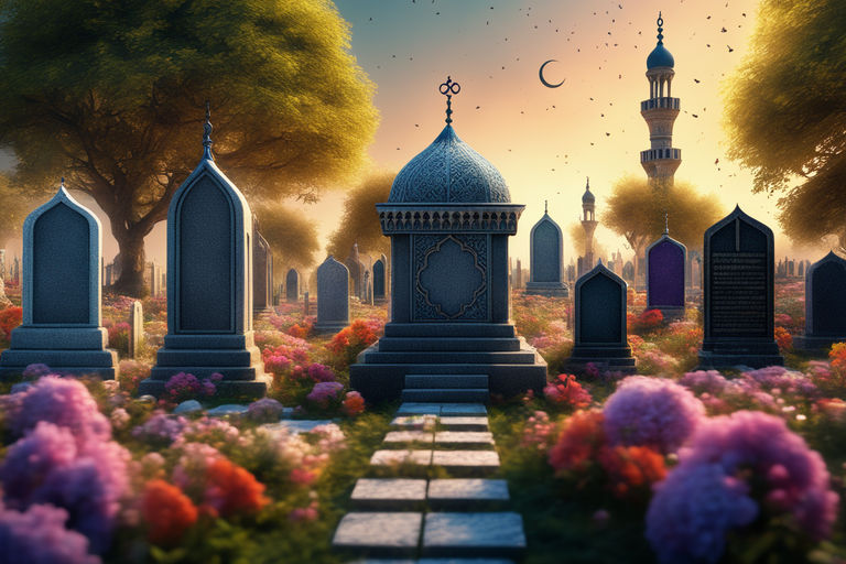 Anime Haunted Graveyard at Dusk Dreamscape · Creative Fabrica