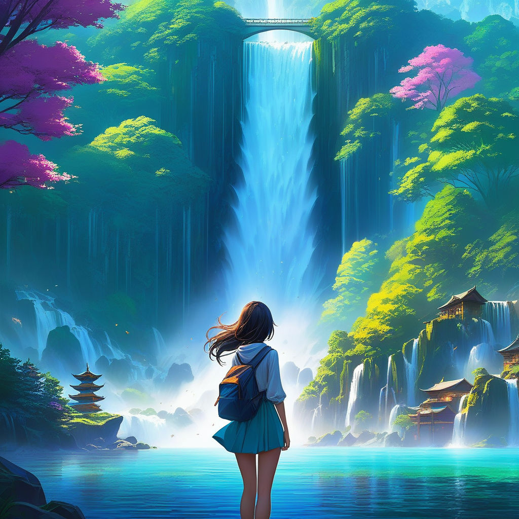 Anime, park, space, train, waterfall, vampire, HD, 4K, AI Generated Art -  Image Chest - Free Image Hosting And Sharing Made Easy