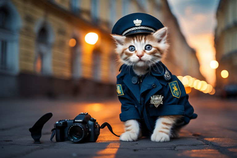 Cats in police uniforms - Playground