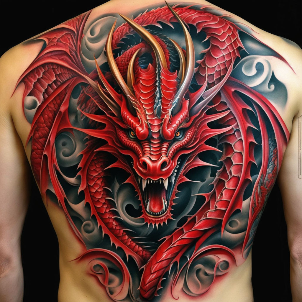 dragon tattoo - AI Generated Artwork - NightCafe Creator