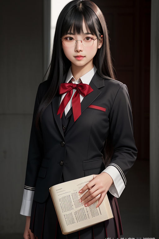 japanese schoolgirl in blazer uniform medium shot - Playground